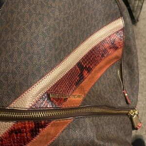 Michael Kors Brown and Red Handbag